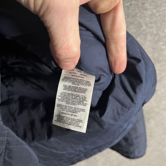 Mountain Hardwear Jacket Womens Medium Blue Quilted Collarless Lightweight Warm - Picture 6 of 8